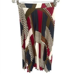 Flowy Multicolor Pleated Maxi Skirt